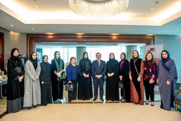 The Qatari Businesswomen Association met with H.E. Minister of Foreign Affairs, European Union and Cooperation of the Kingdom of Spain, Jose Manuel Albares and his accompanying delegation.