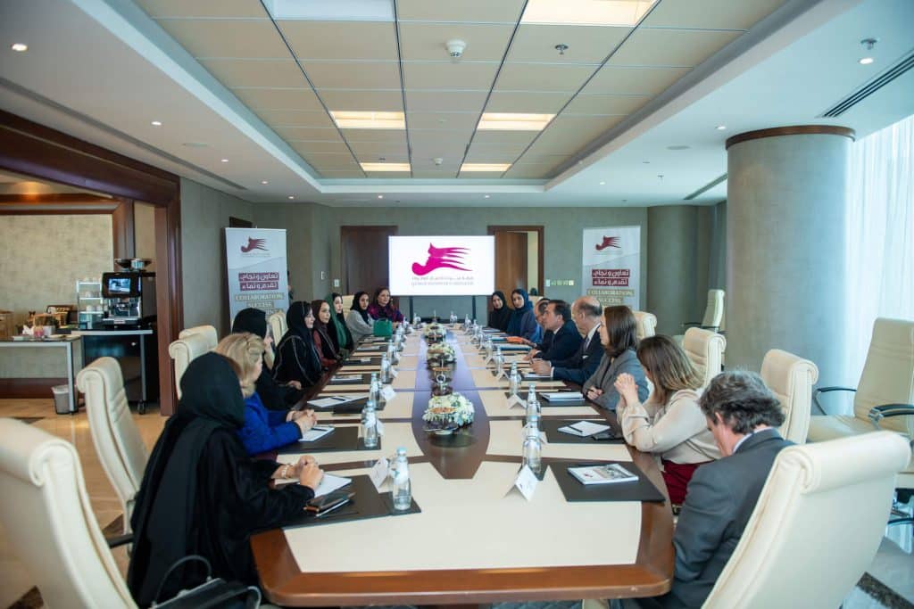 The Qatari Businesswomen Association met with H.E. Minister of Foreign Affairs, European Union and Cooperation of the Kingdom of Spain, Jose Manuel Albares and his accompanying delegation.